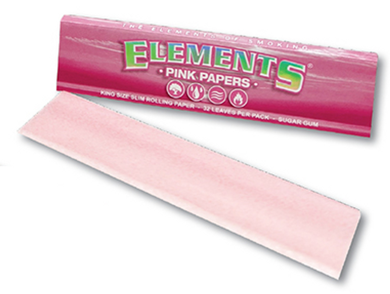 Elements PINK  King Size Rolling Papers Ultra Thin Slim Discounts FREE USA SHPD