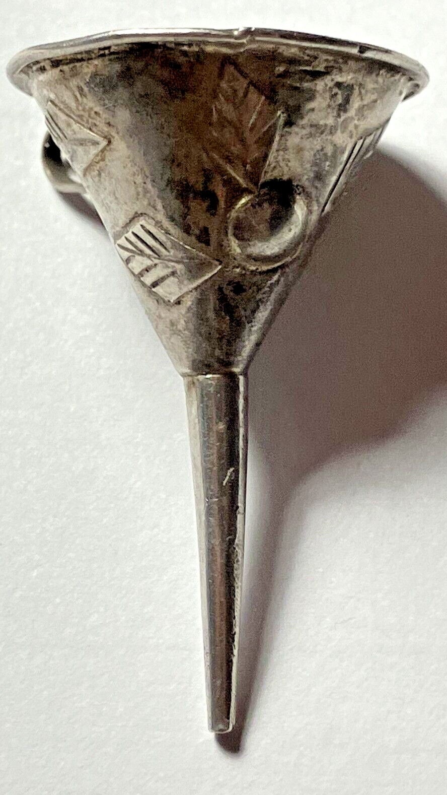 Antique Sterling Silver Taxco PERFUME FUNNEL, Petite&Ornate, 1-5/8\