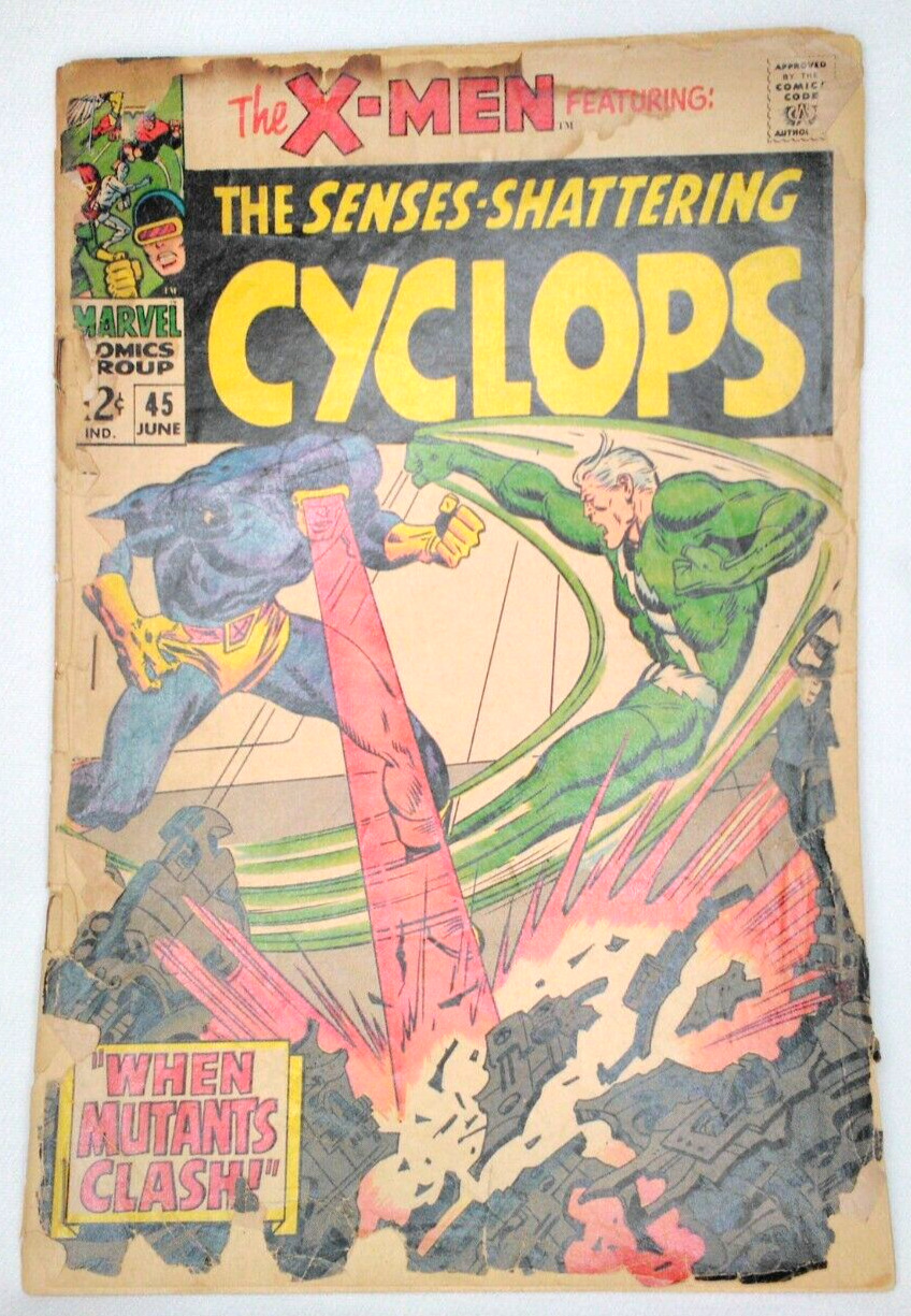 Comic Book Marvel X-Men Featuring The Senses Shattering Cyclops Vintage Comics