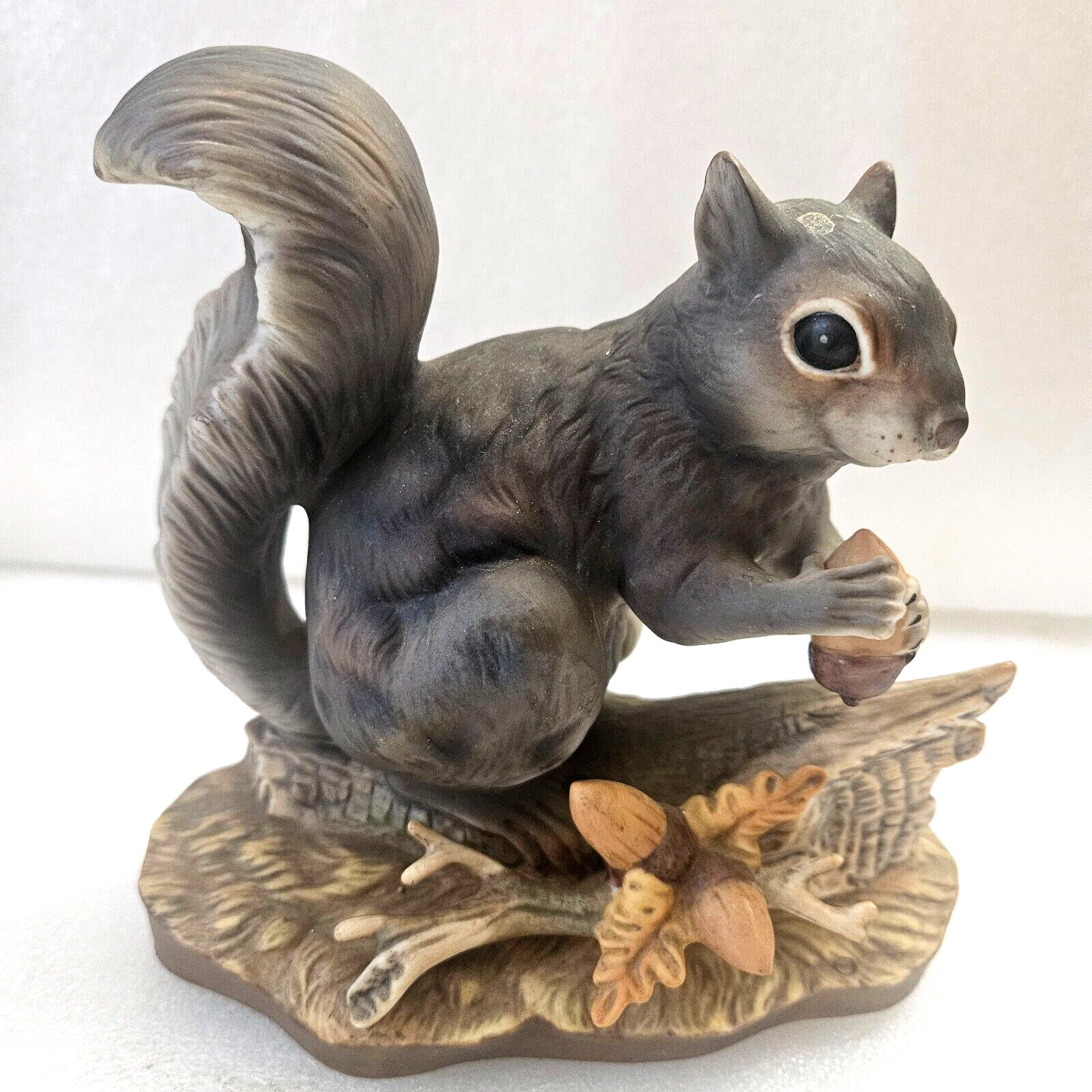 Vintage 1982 Gray Porcelain Squirrel/Masterpiece by Homco/Beautifully Detailed.