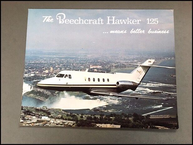 1972 1973 Beechcraft Hawker 125 Airplane Aircraft Vintage Sales Brochure Catalog