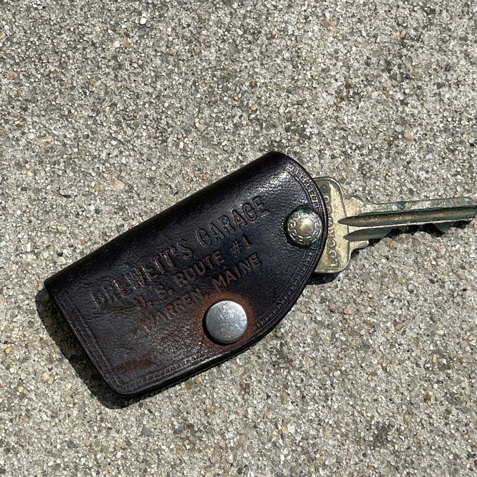 Vintage Rare Nash Leather Key Case Holder Dealership Drewett’s Garage Maine