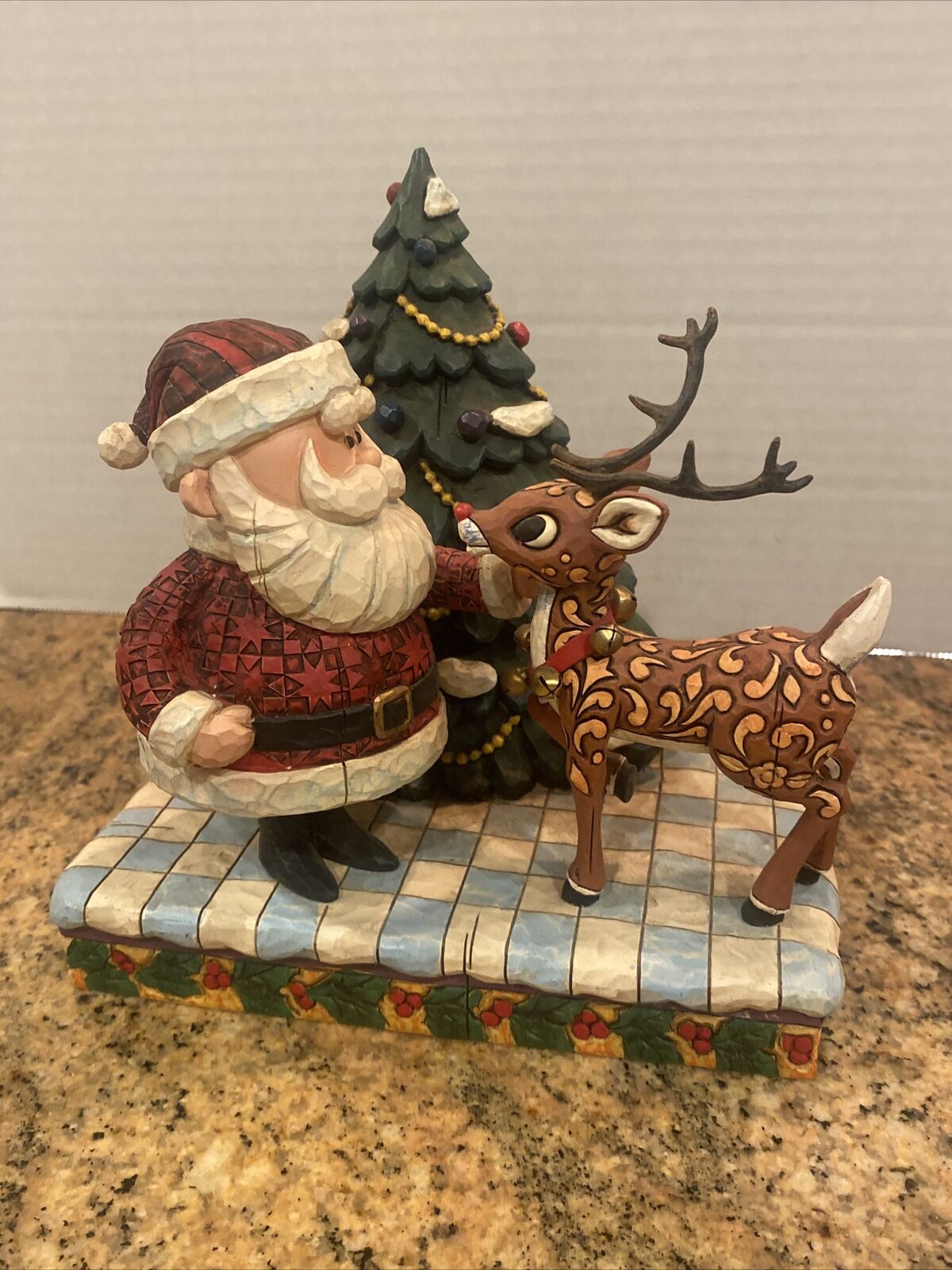 Retired - 2007 Jim Shore Rudolph Traditions #4008338 - Rudolph and Santa