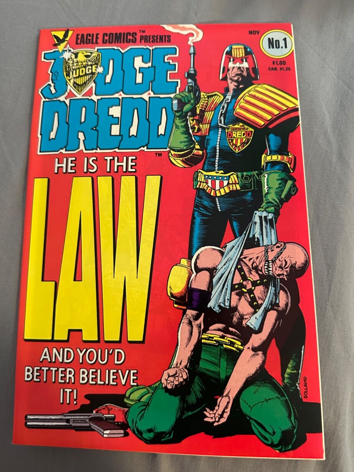 JUDGE DREDD #1 VF-WHITE PAGES Eagle Comics 1983 1st US Judge Dredd N2 316 cm