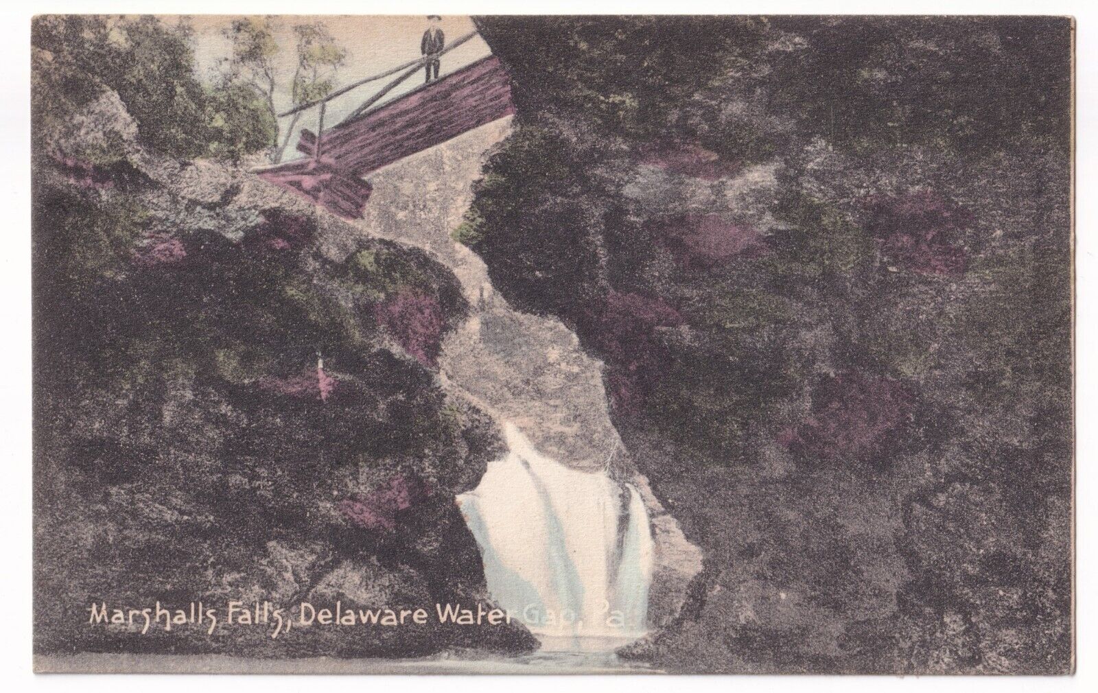 Post Card Marshalls Falls Delaware Water Gap Pennsylvania