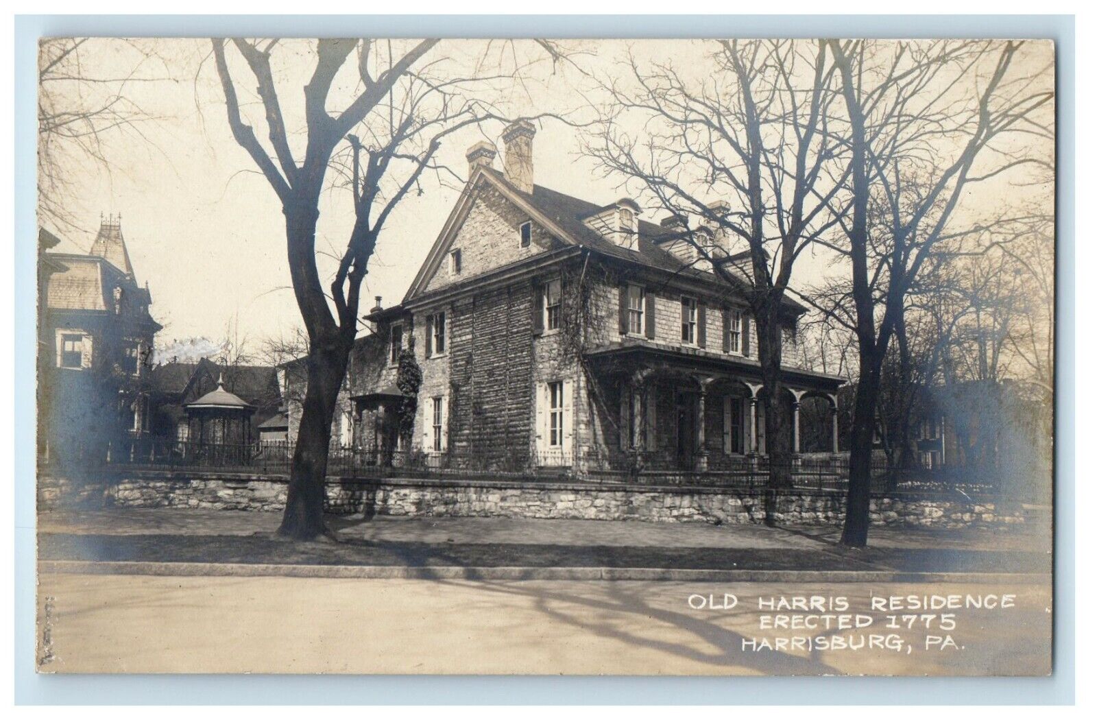 c1910's Old Harris Residence Harrisburg PA RPPC Photo Posted Unposted Postcard