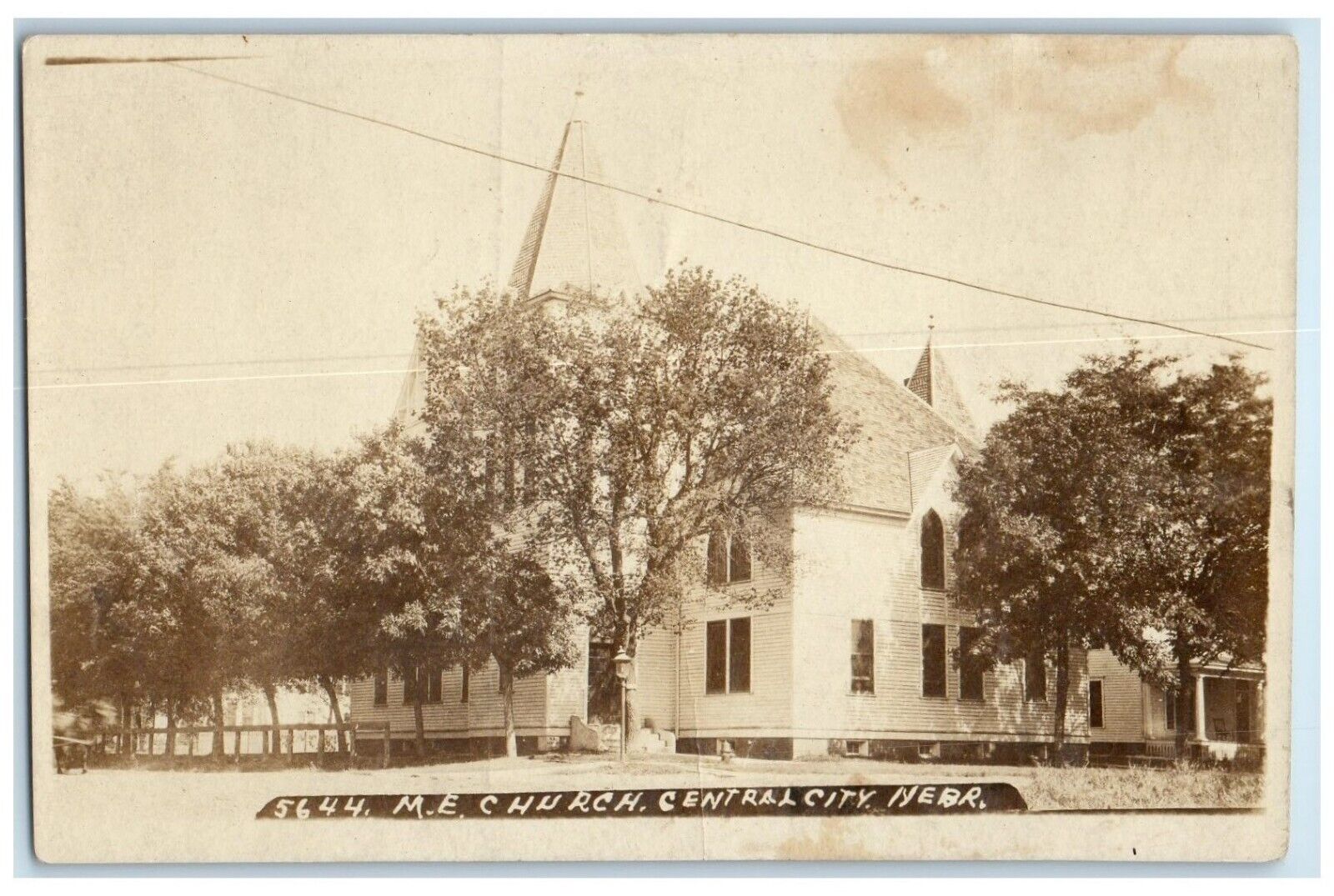 c1910's ME Church Central City Nebraska NE RPPC Photo Unposted Antique Postcard