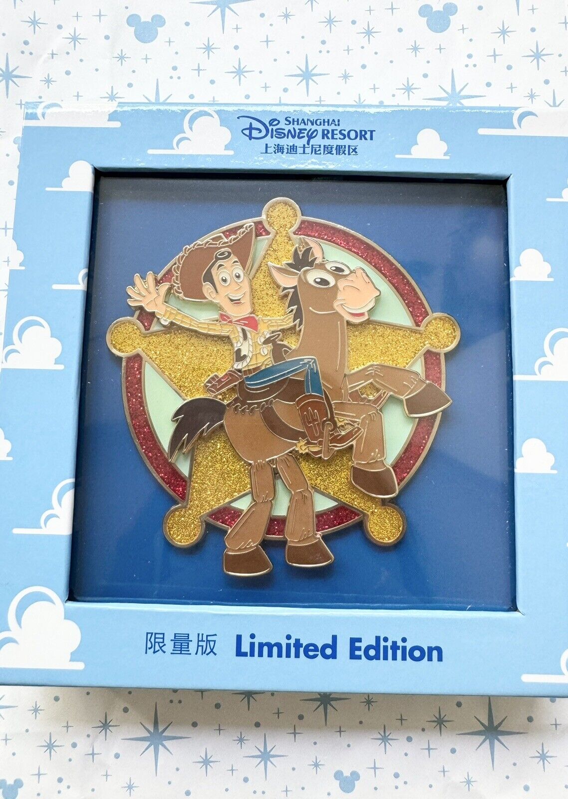 Shanghai Disney Toy Story Land Grand Opening Woody Bullseye LE800 Jumbo Pin