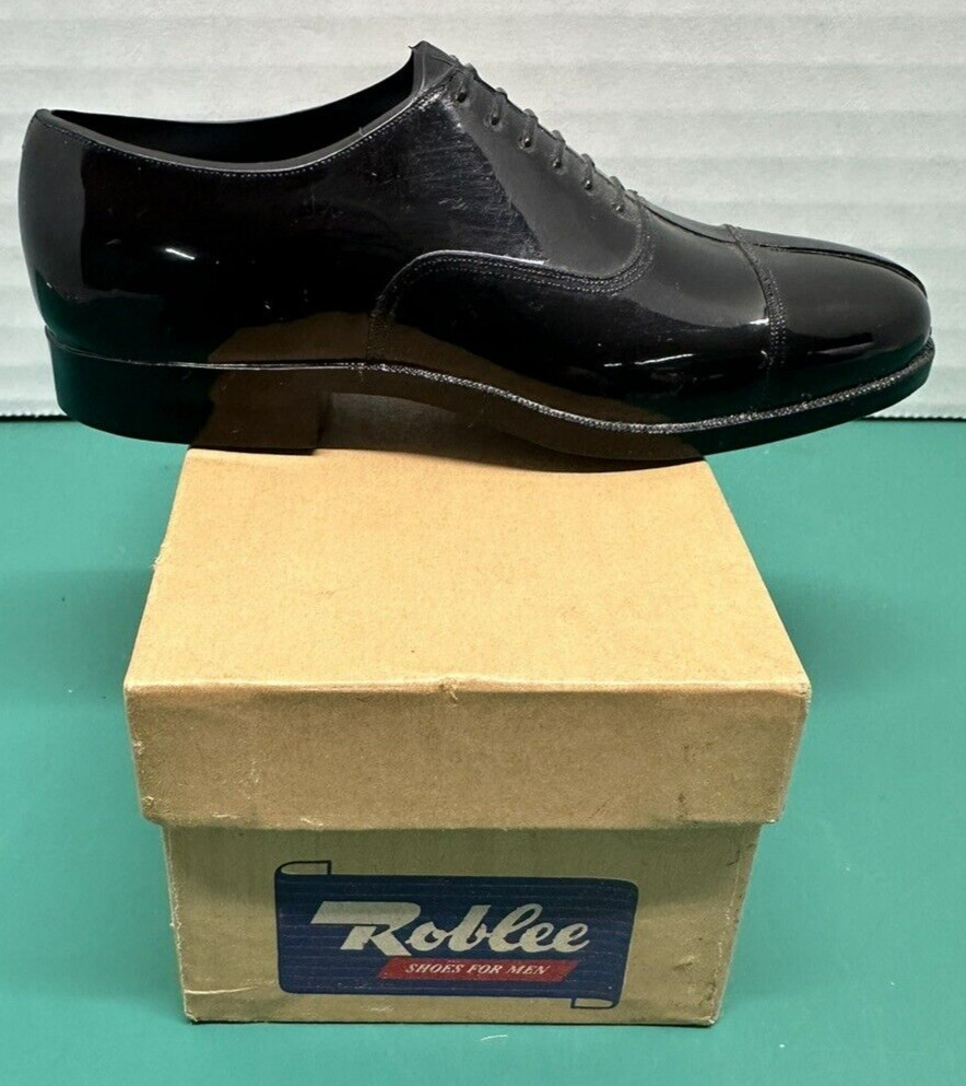 Vintage Miniature Roblee Salesman Sample Black Plastic Shoe