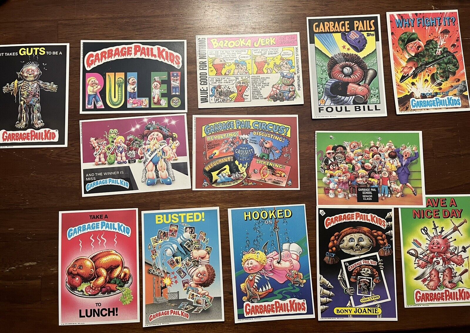 Vintage 1986 Lot of 13 Garbage Pail Kids Giant Stickers ~ Series 2