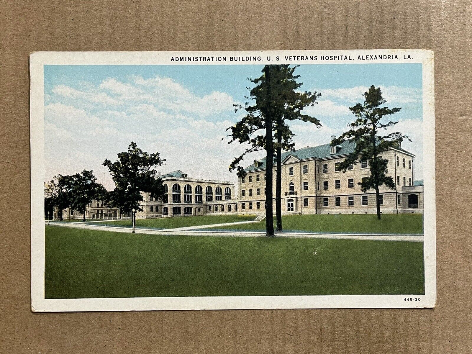 Postcard Alexandria LA Louisiana Veterans VA Hospital Administration Building