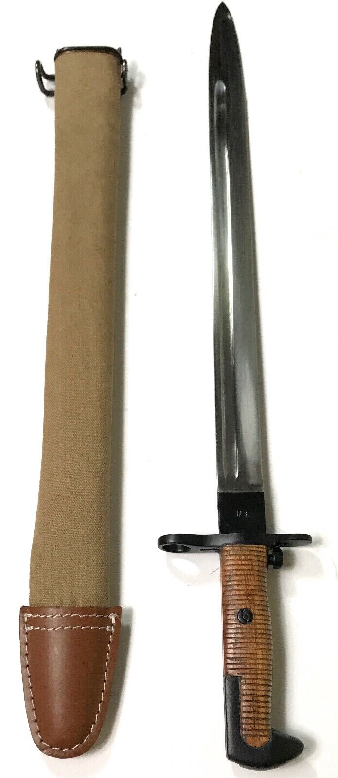 WWI US ARMY M1905 M1903 SPRINGFIELD WINCHESTER RIFLE BAYONET & CARRY SCABBARD