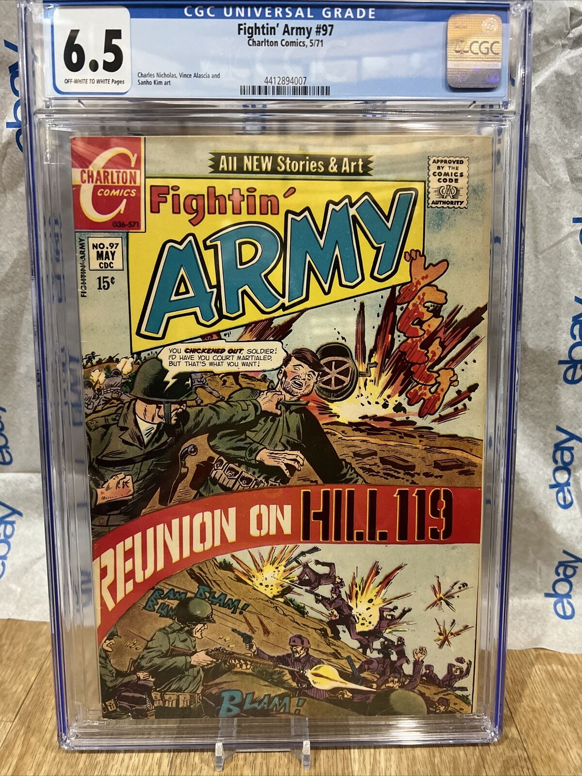 Fightin\' Army: Reunion on Hill 119  97 Charlton Graded  1971 Vietnam War Cgc 6.5