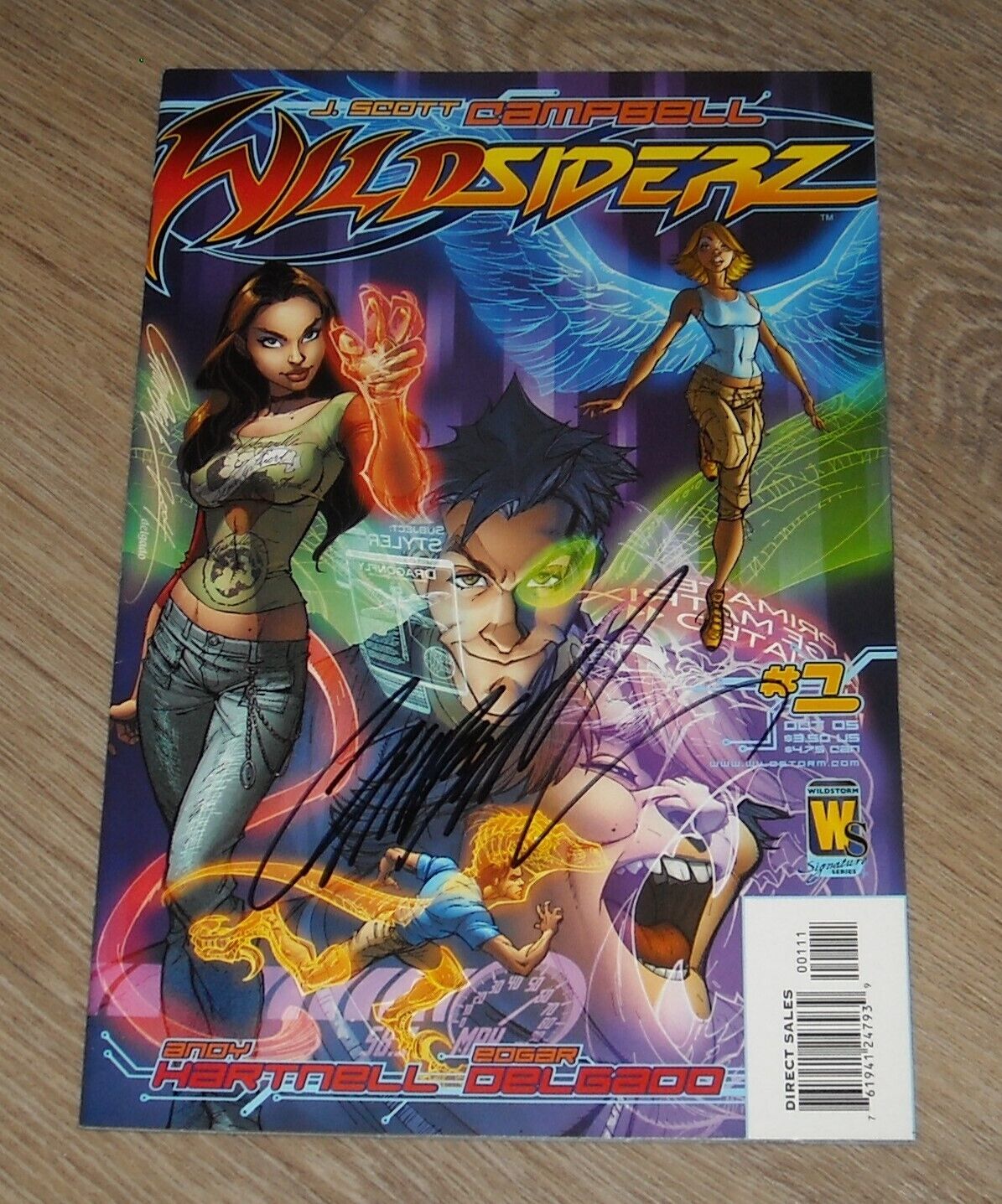 J SCOTT CAMPBELL WILDSIDERZ # 1 WILDSTORM DC COMICS October 2005 SIGNED COVER