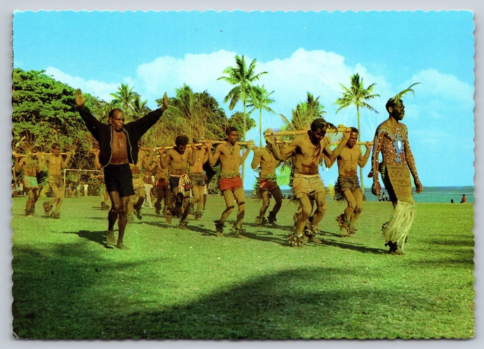 Postcard Australia New Hebrides Vao Custom Dance Vanatu  13F