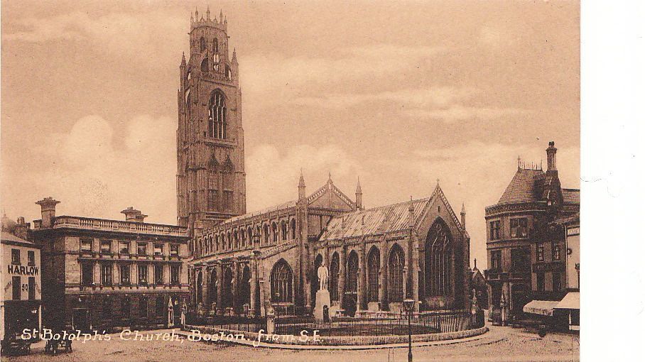 Postcard St Botolph's Church Boston from SE UK