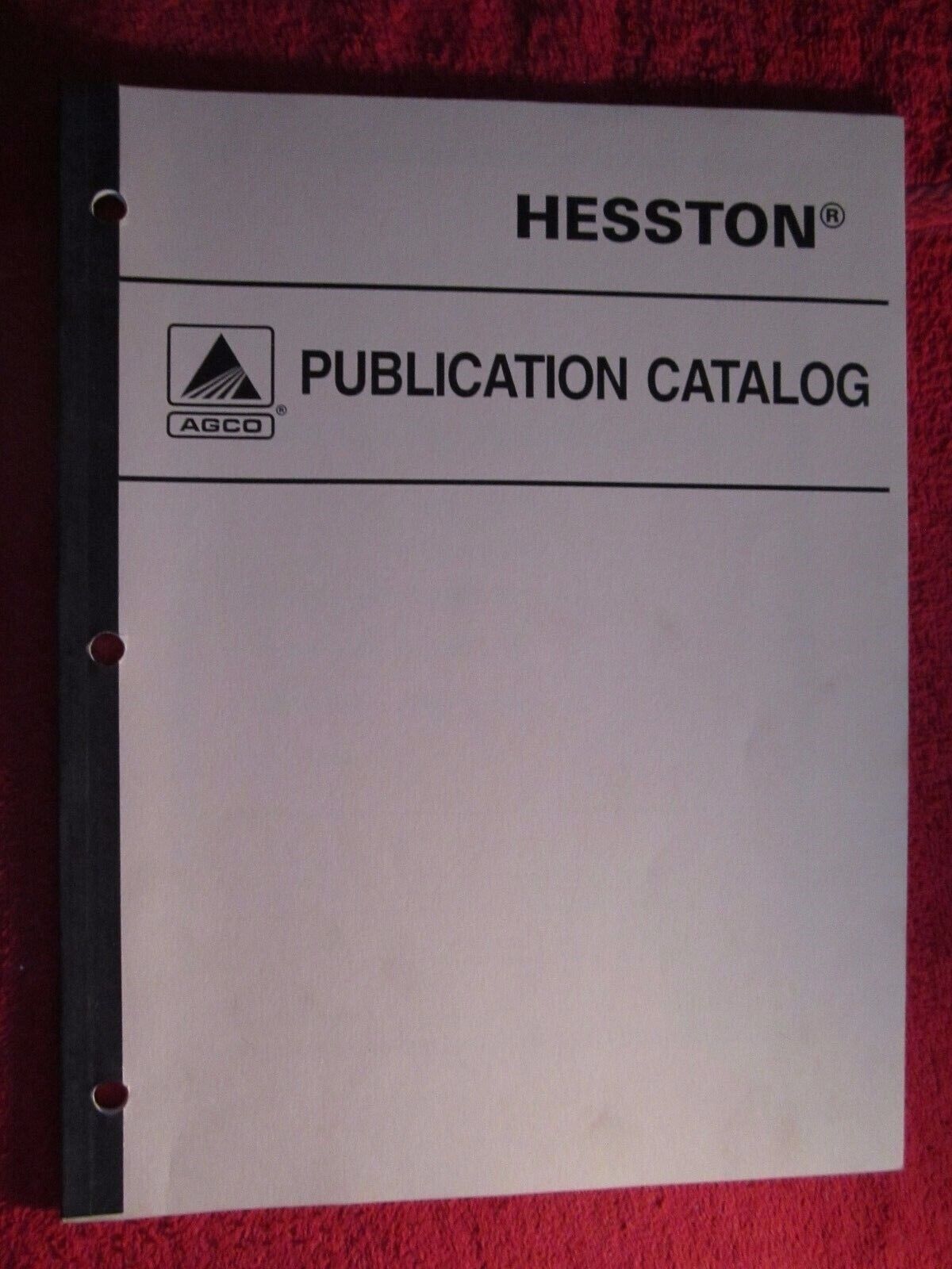 1999 AGCO HESSTON DEALER PUBLICATION CATALOG OF MANUALS