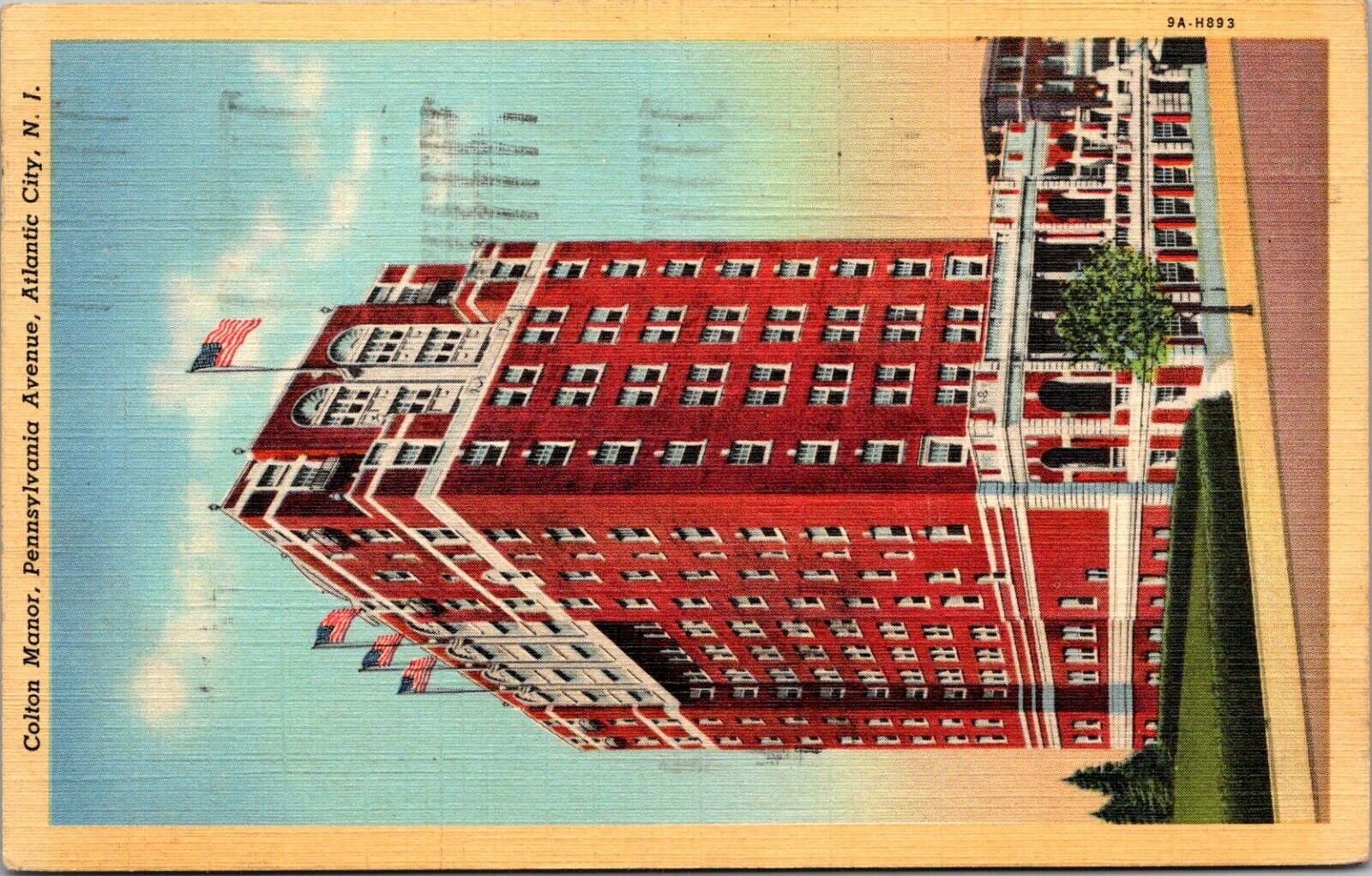 Colton Manor, Pennsylvania Avenue, Atlantic City NJ postcard 