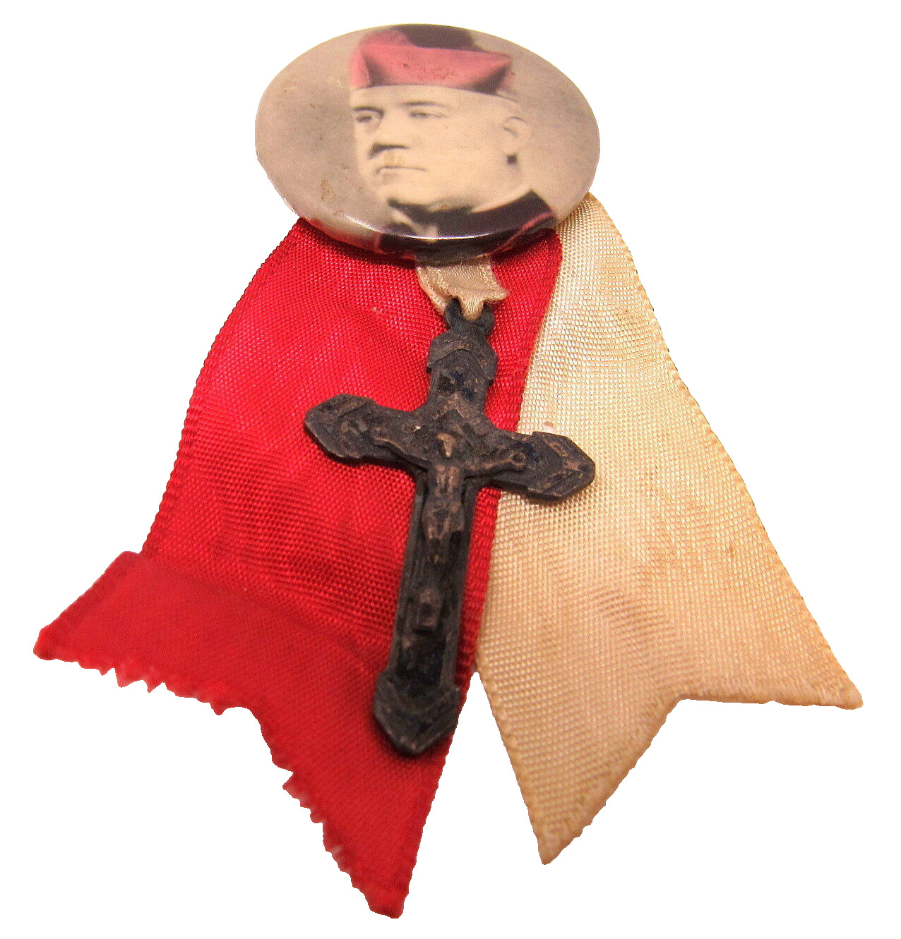 Bishop Kellenberg Celebration Pin Crucifix 1957 Diocese Rockville Centre #318C