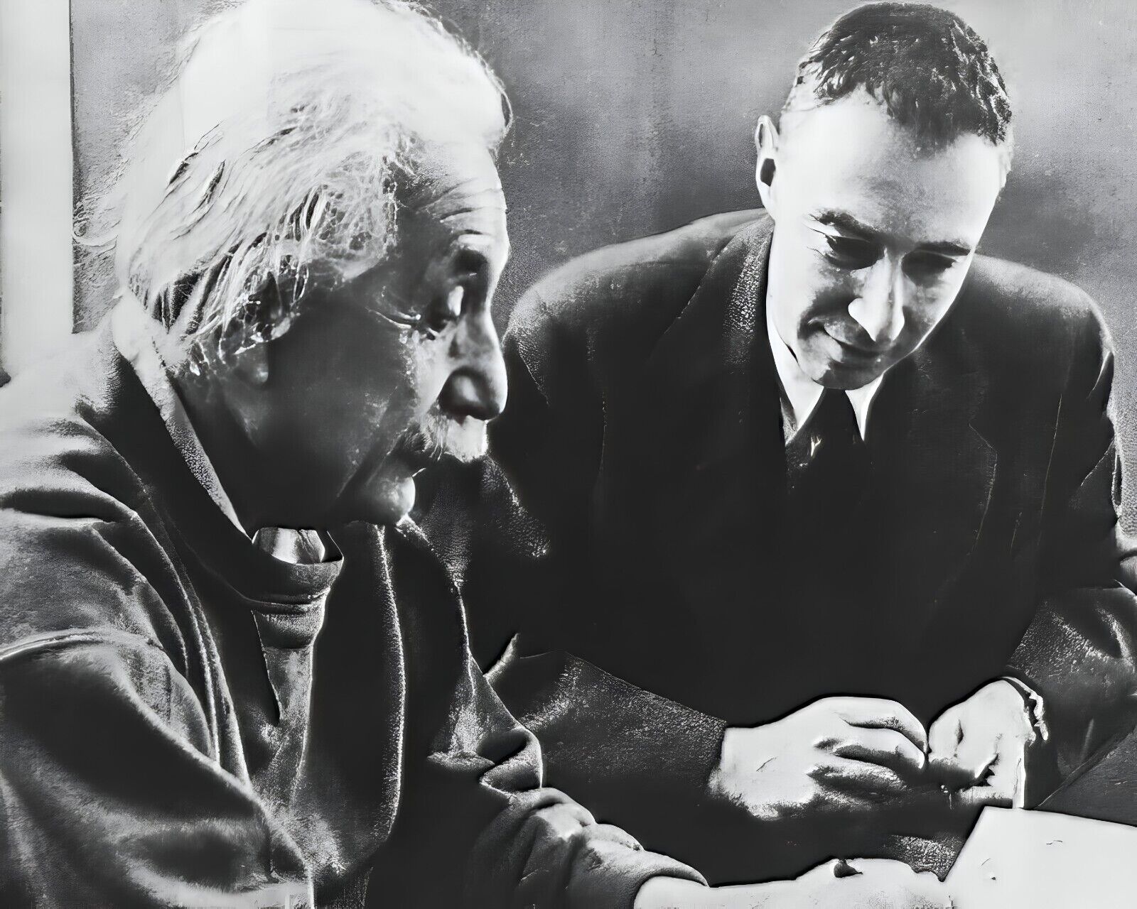 Albert Einstein And Oppenheimer 8 x 10 Photo Print Picture Photograph a894