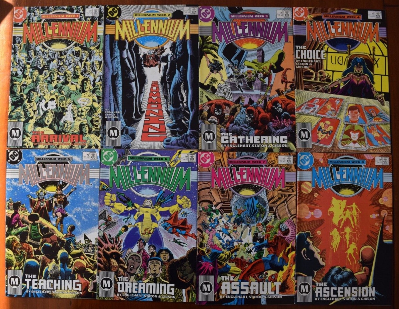 DC Millennium #1-8 copper age comics 1987 complete w/ promotional cards