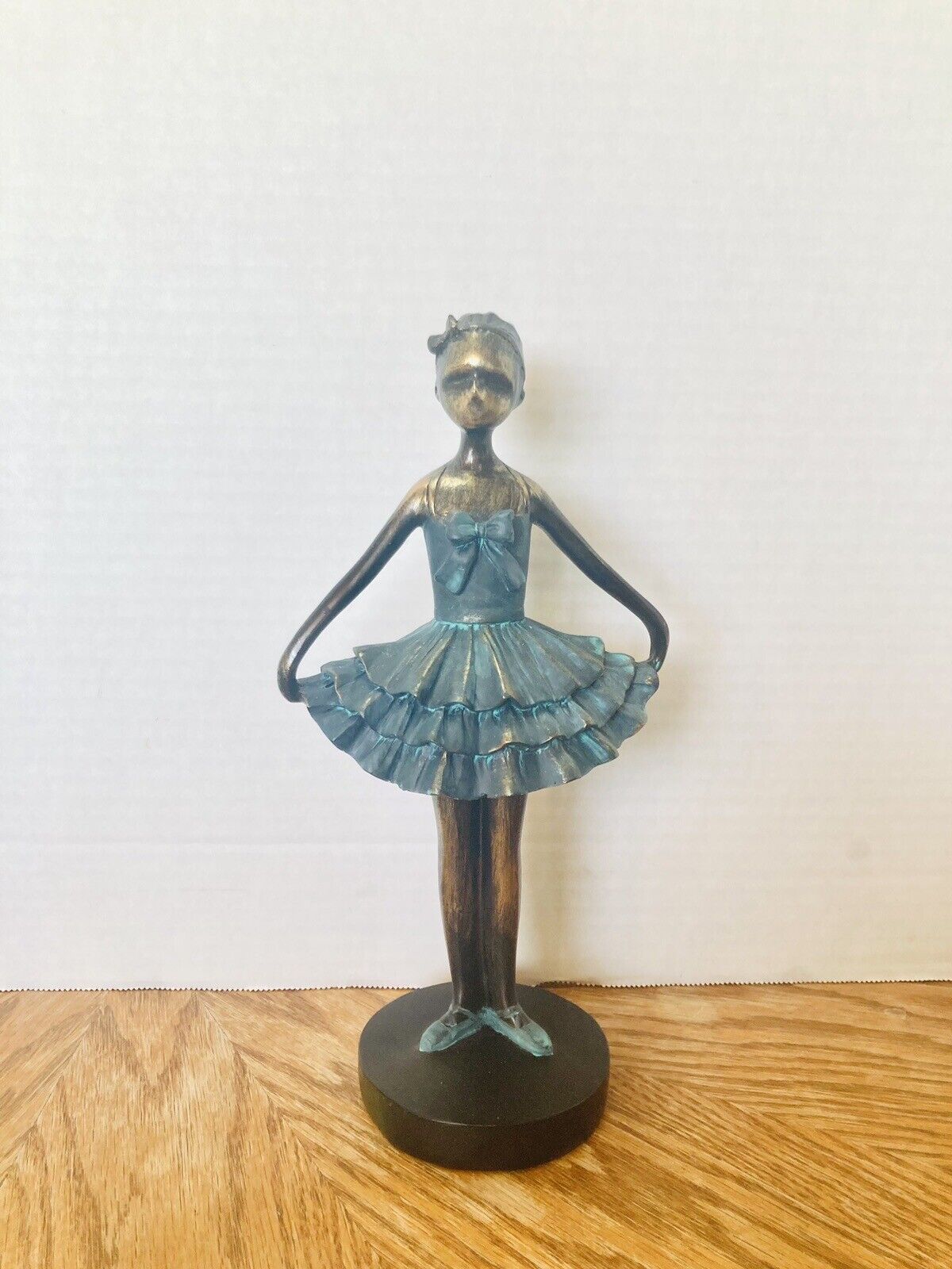 Litton Lane Teal Polystone Ballerina Figurine 11in