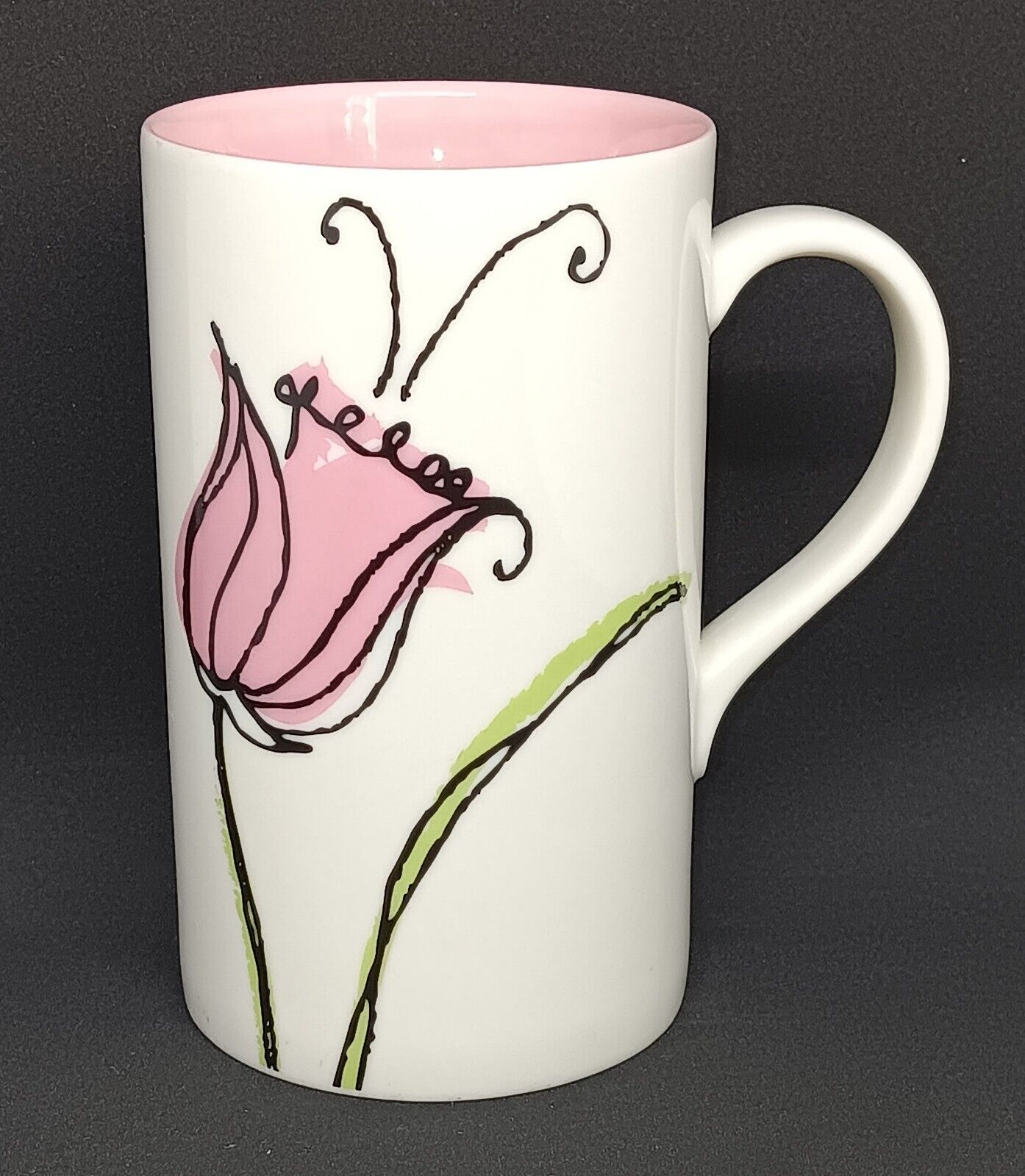 Starbucks 2006 Pink Tulip Flower Mug Floral Coffee Mug 12oz HTF Rare EUC