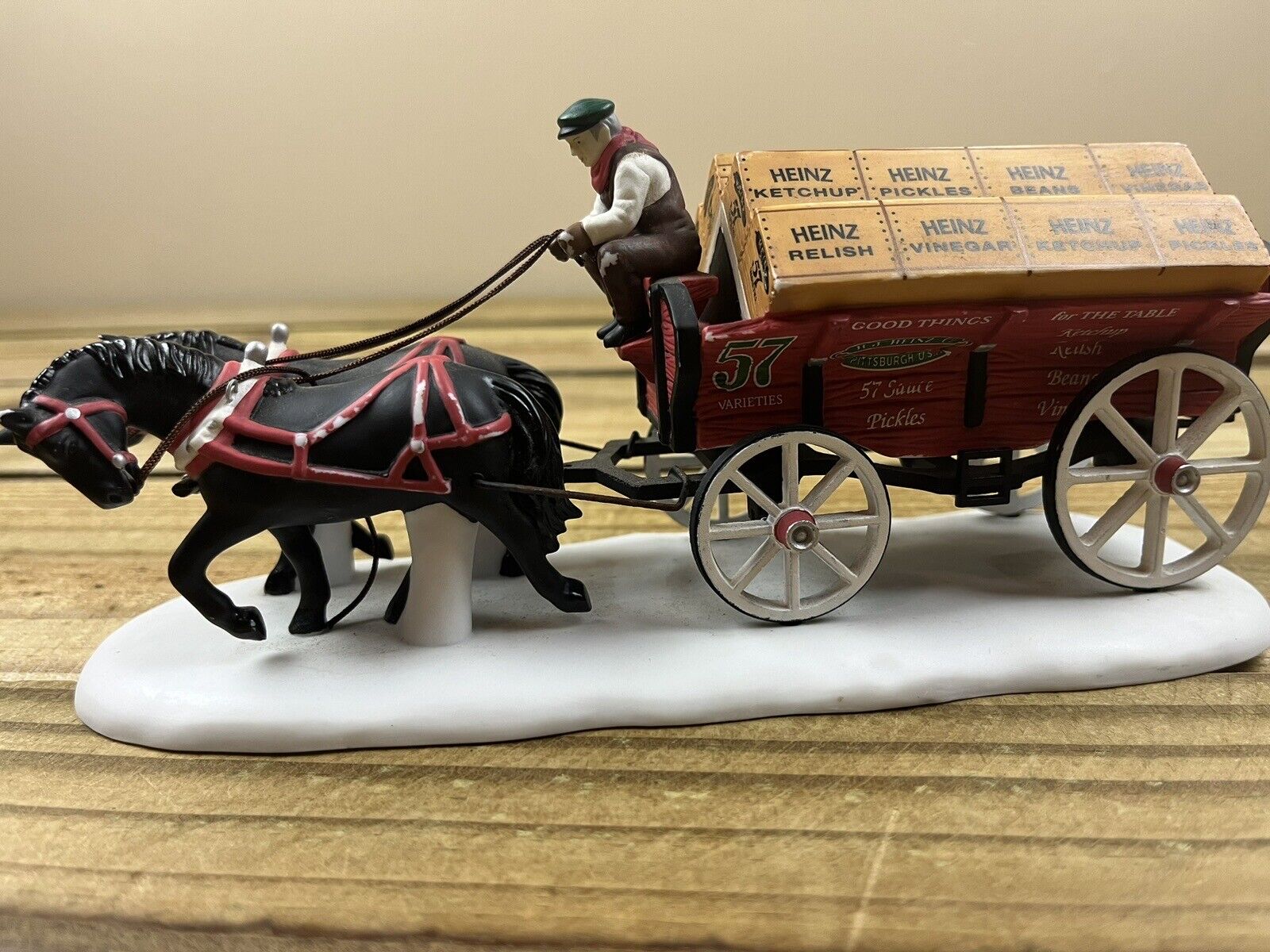1999 Dept 56 Profiles H.J. Heinz Hitch Delivery Horse Wagon Limited Edition