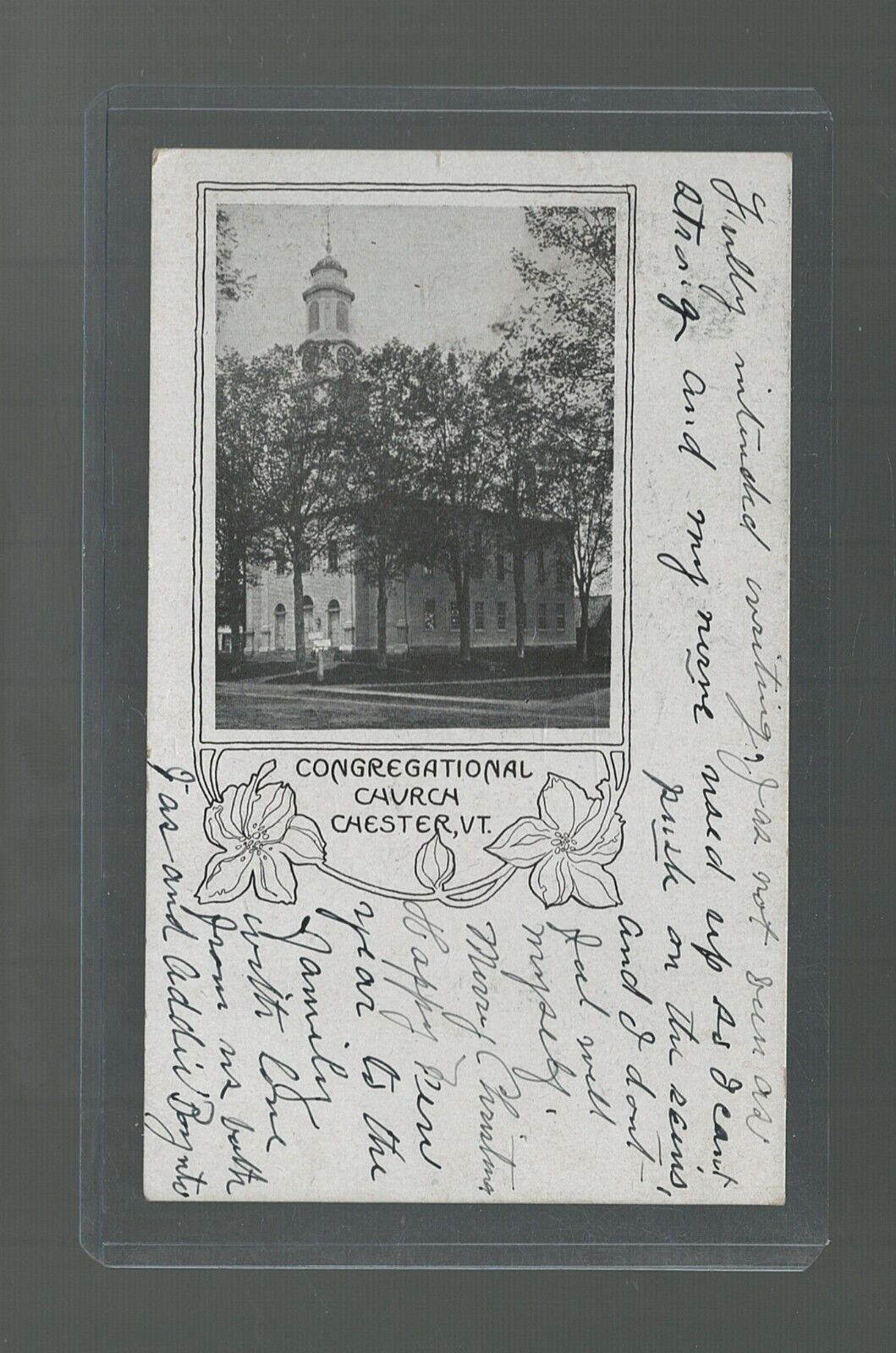 RPPC Congregational Church Chester Windsor County Vermont to Glover 1904