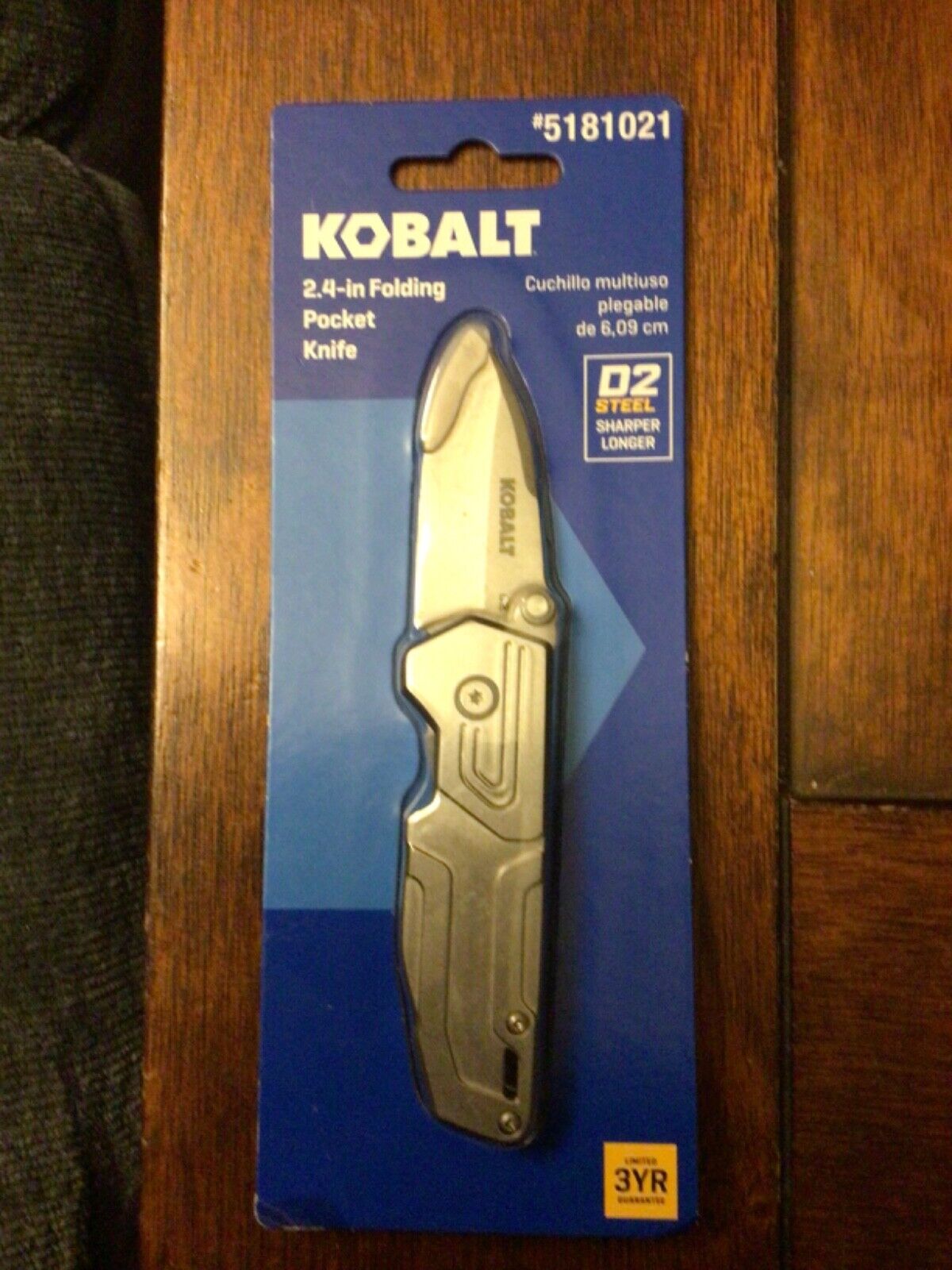 Kobalt 2.4”  Folding Pocket Knife 5181021 D2 Steel New Sealed Ready to Ship