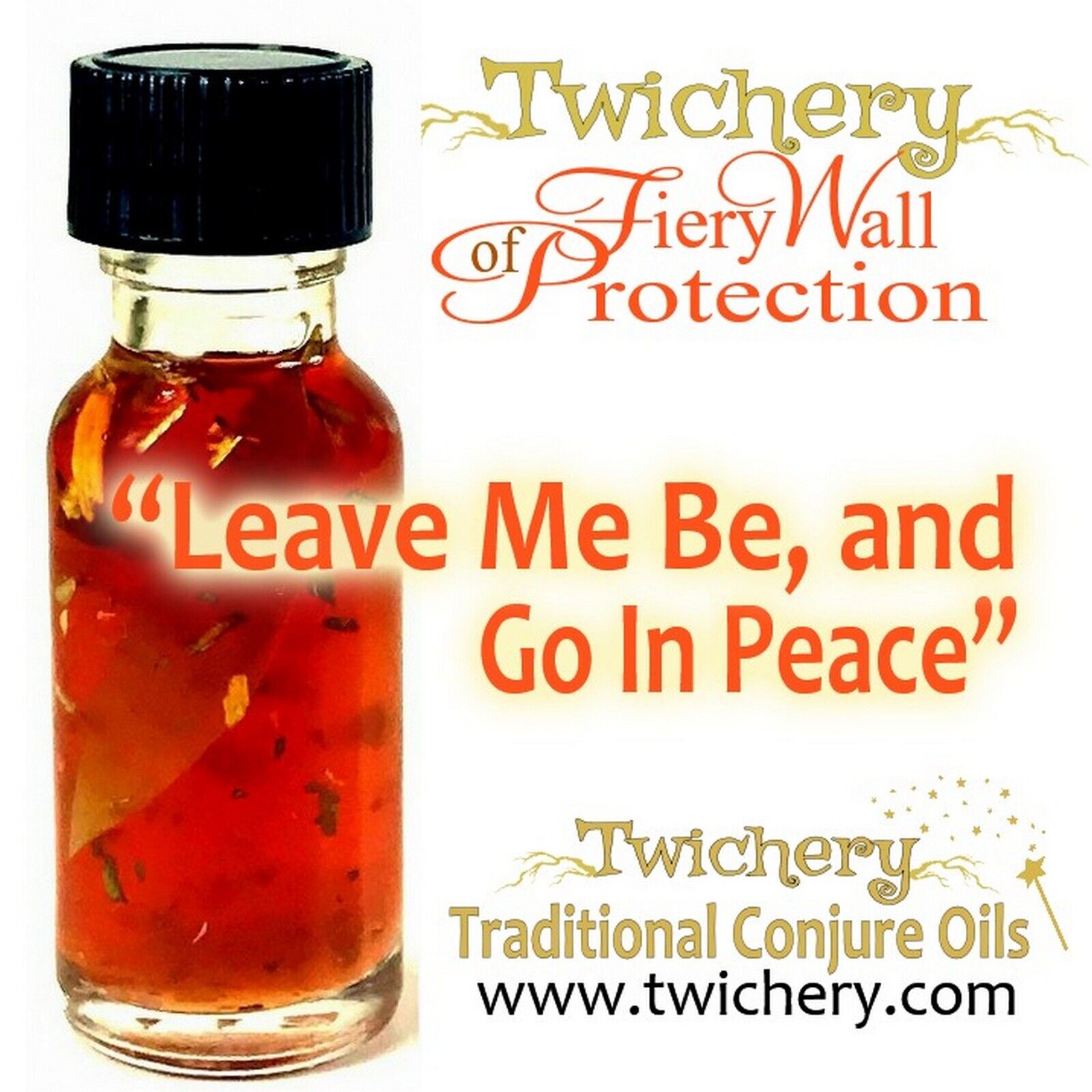 FIERY WALL OF PROTECTION OIL with Dragon's Blood, Pagan Hoodoo FROM TWICHERY