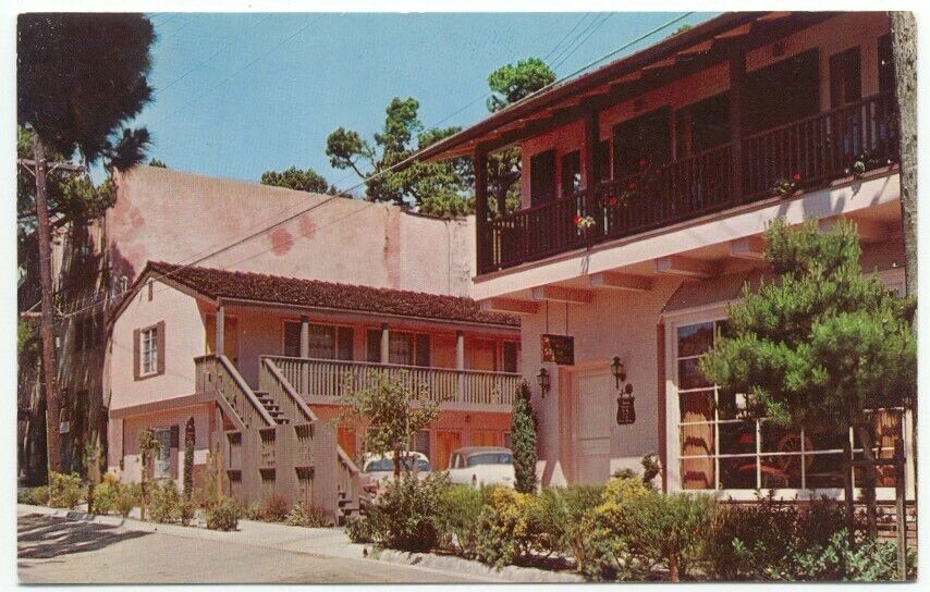 Carmel CA Spinning Wheel Inn Motel Postcard California