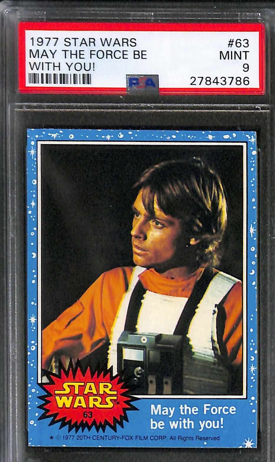 1977 Topps Star Wars #63 May the Force be with You - PSA 9 MINT