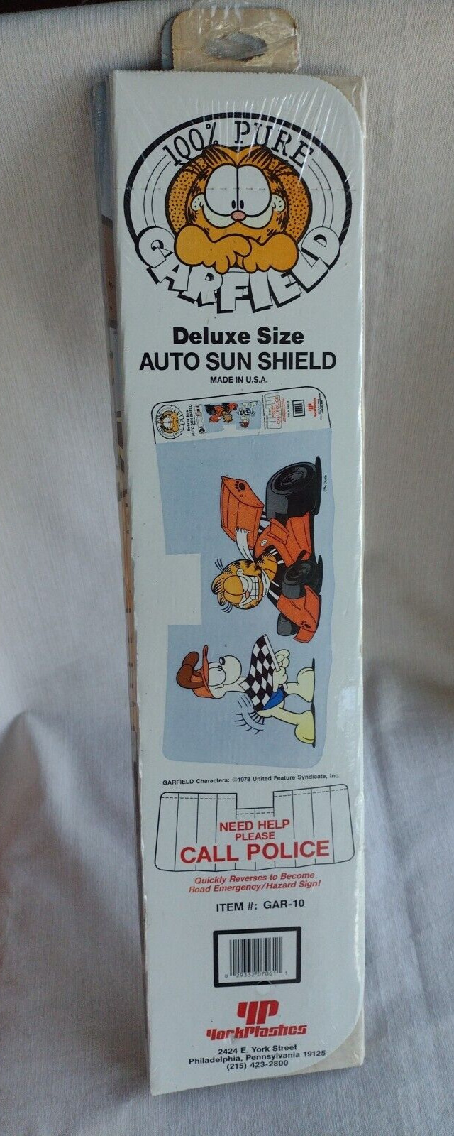 Vintage 1978 Garfield & Odie Deluxe Auto Sun Shield Visor Shade