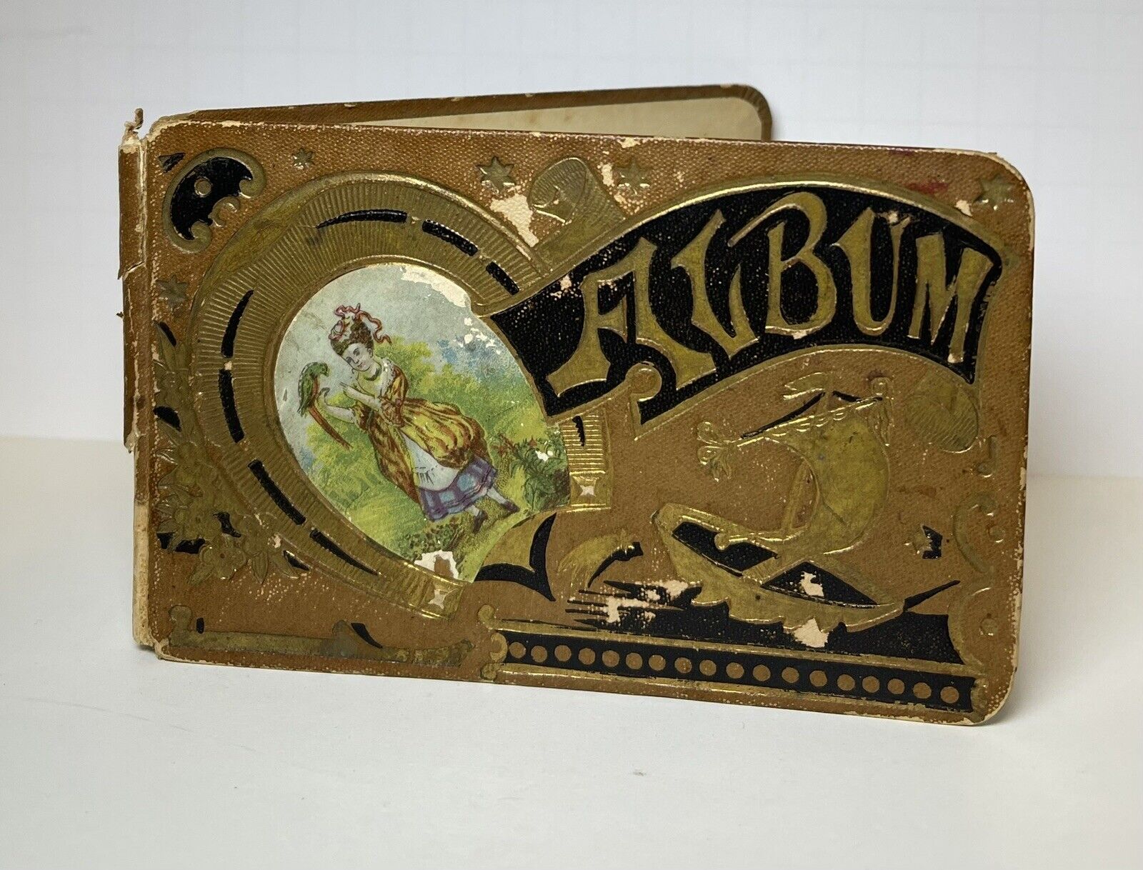 ANTIQUE EARLY 1900s VICTORIAN AUTOGRAPH KEEPSAKE MEMORY BOOK