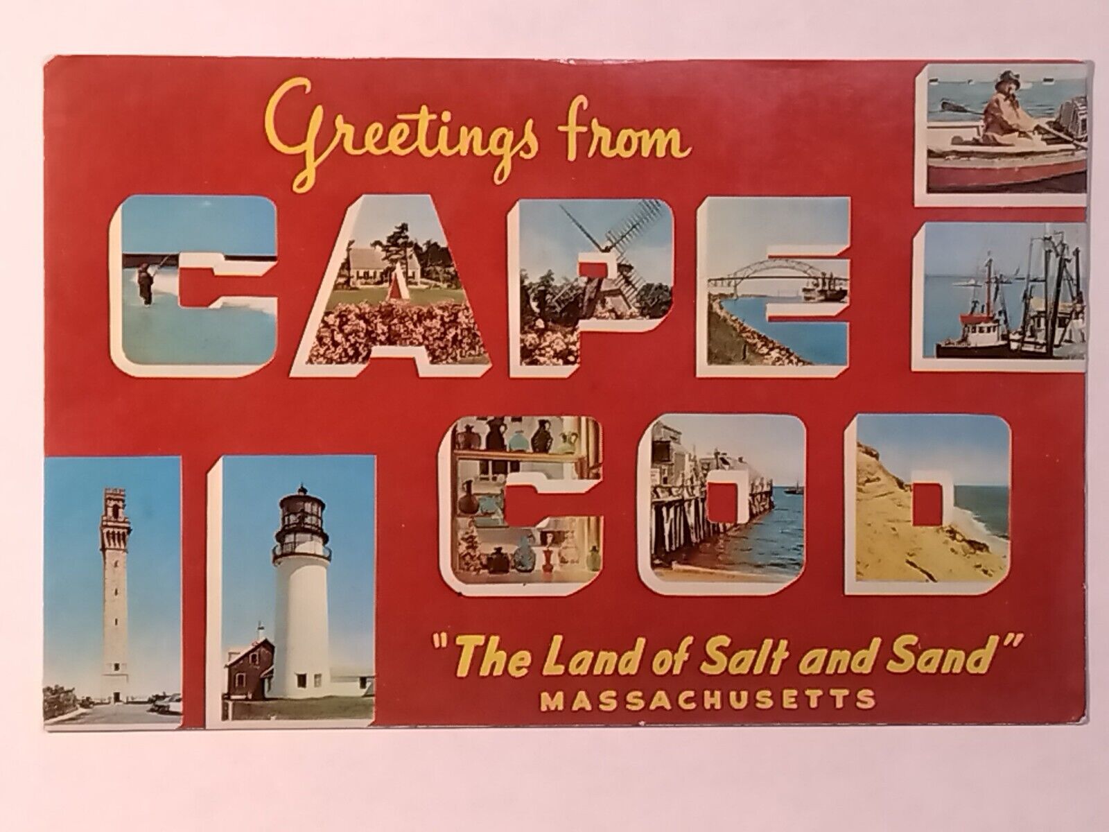 Land Of Salt And Sand Cape Cod Massachusetts Greetings Postcard