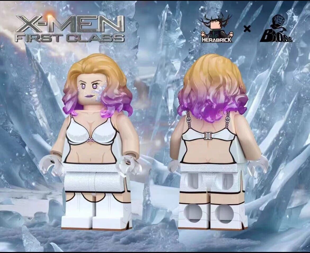 custom minifigure mini brick 3th party X-men White Queen Emma