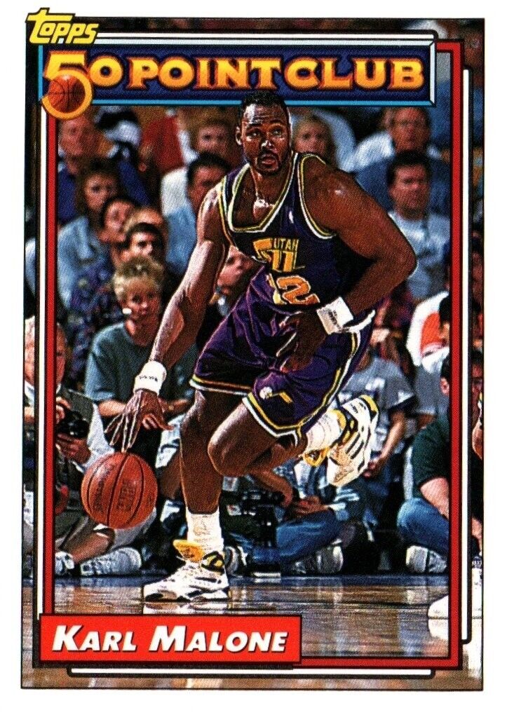 1993 Topps Karl Malone 50 Point Club Card #199 NBA