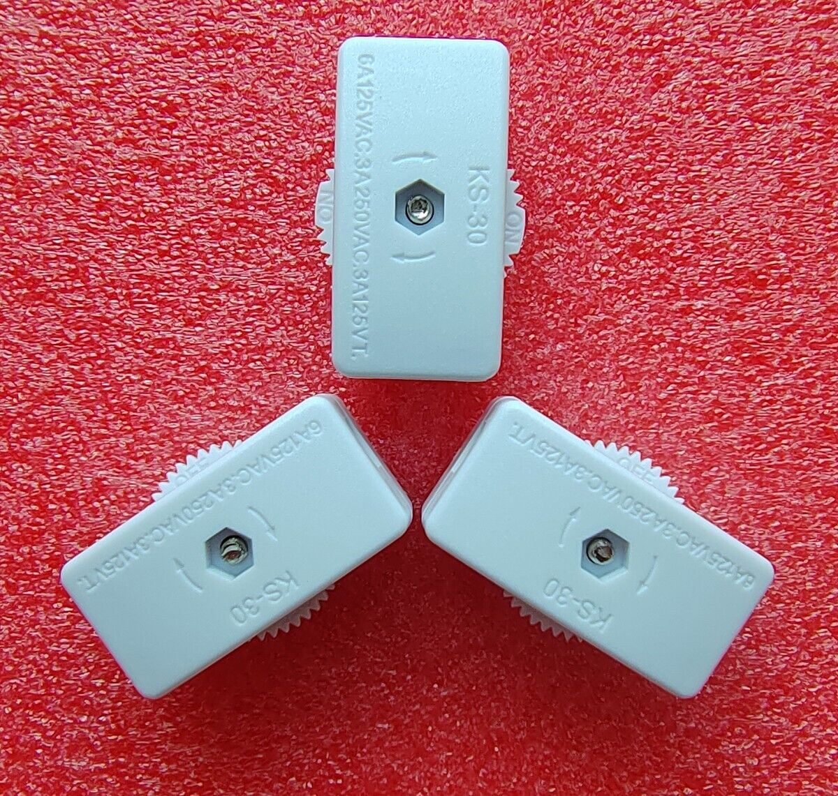 3x Zing Ear KS-30 Feed Thru Inline SPT-2 Rotary Cord Lamp Light Switch On Off 6A