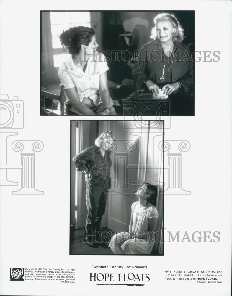 1998 Press Photo Gena Rowlands and Sandra Bullock in \