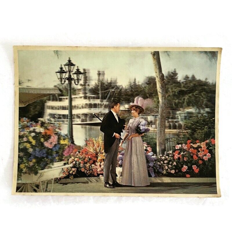 1967 Disneyland Lenticular Postcard 3D Mark Twain Steamboat Vintage 5x6.75