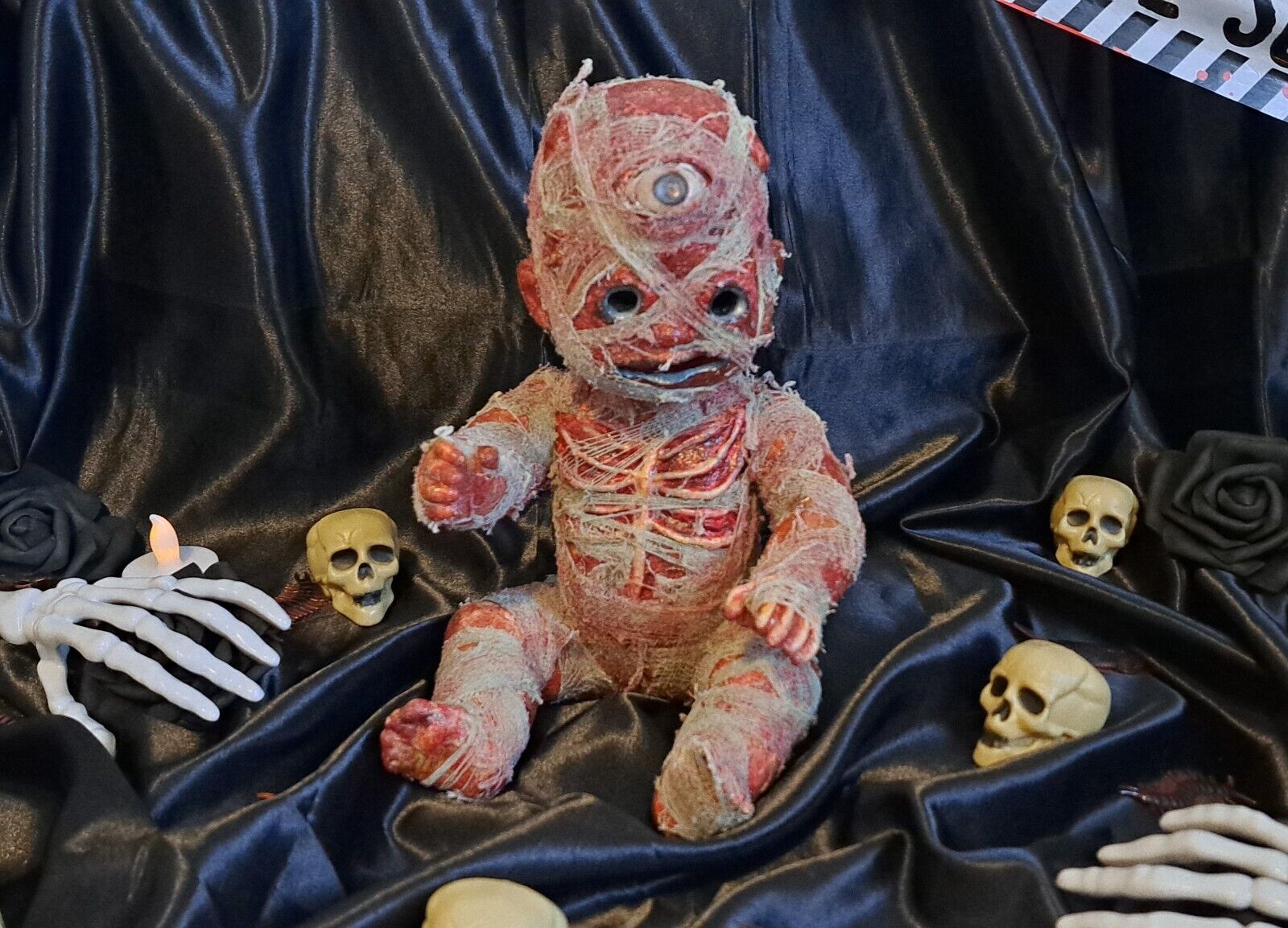 Handmade 3rd Eye Mummy Doll - Glow in Dark - Halloween/Horror - Vero Collection