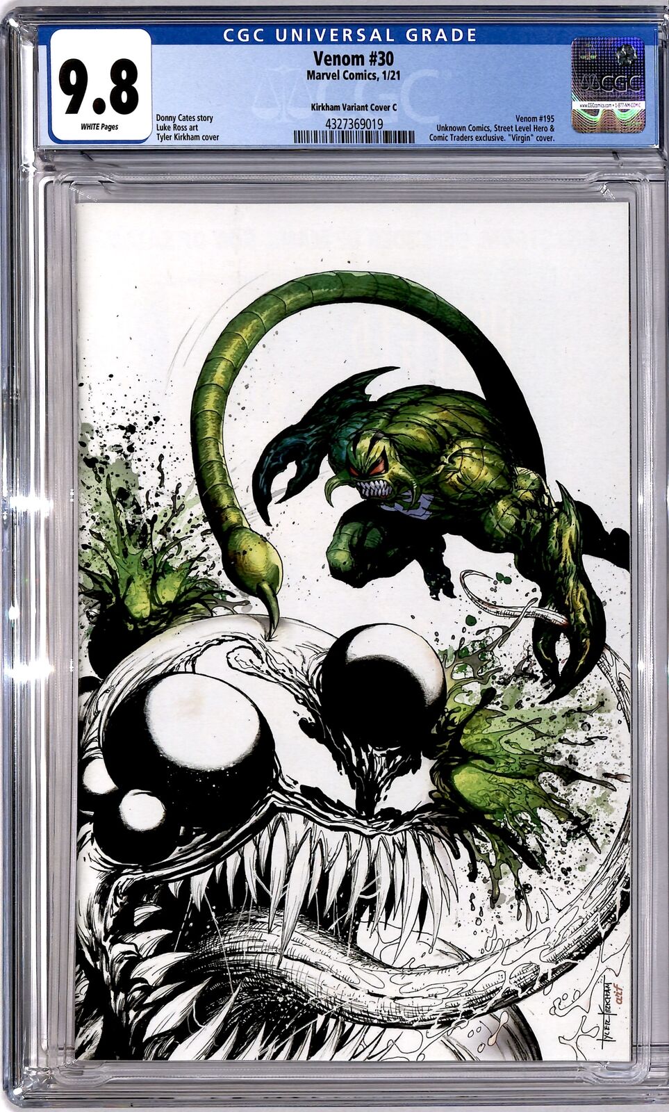 2021-22 Marvel Comics Venom Kirkham Variant Cover 