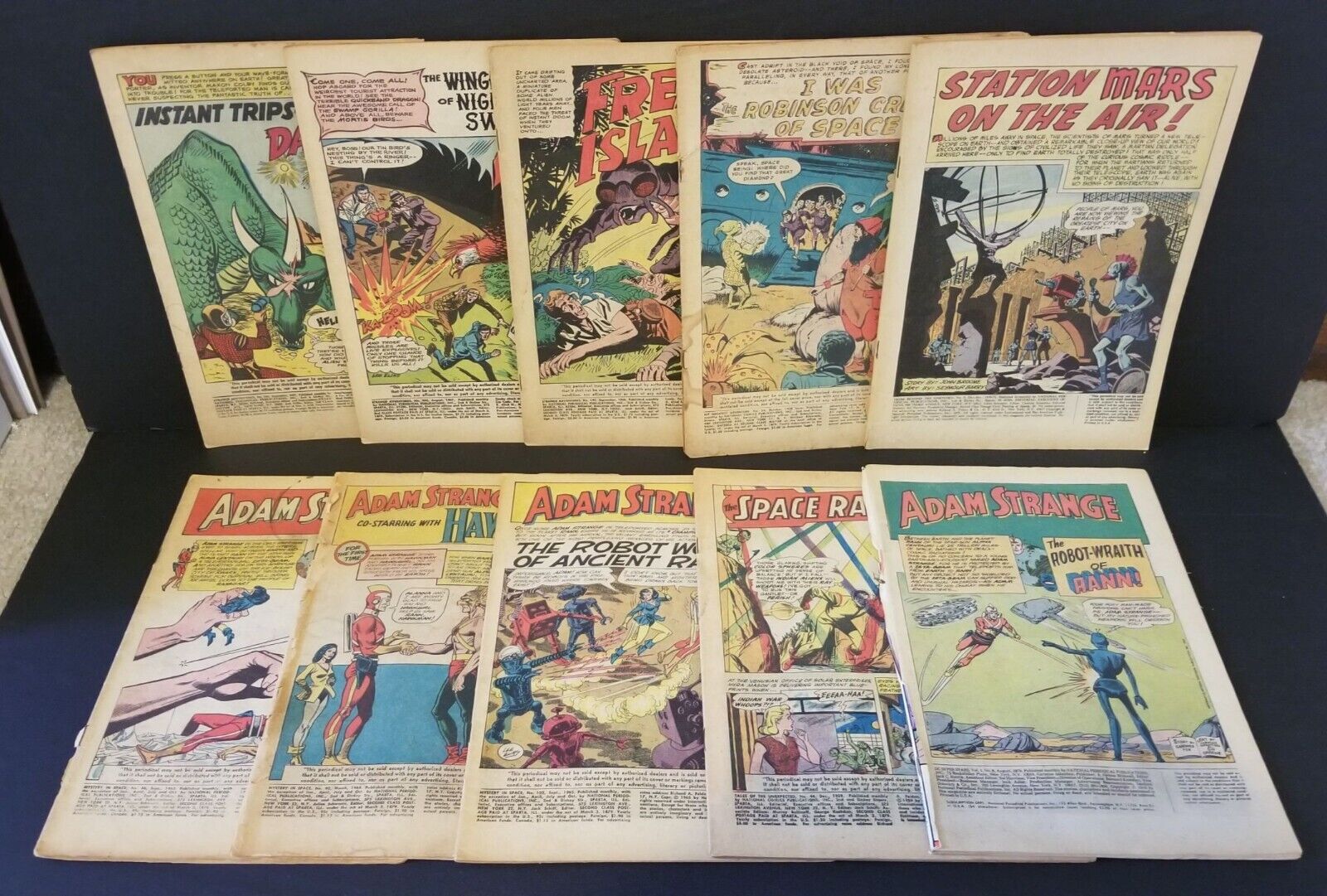 DC SILVER-AGE SCI-FI LOT ADAM STRANGE 2ND SPACE RANGER MYSTERY IN SPACE...