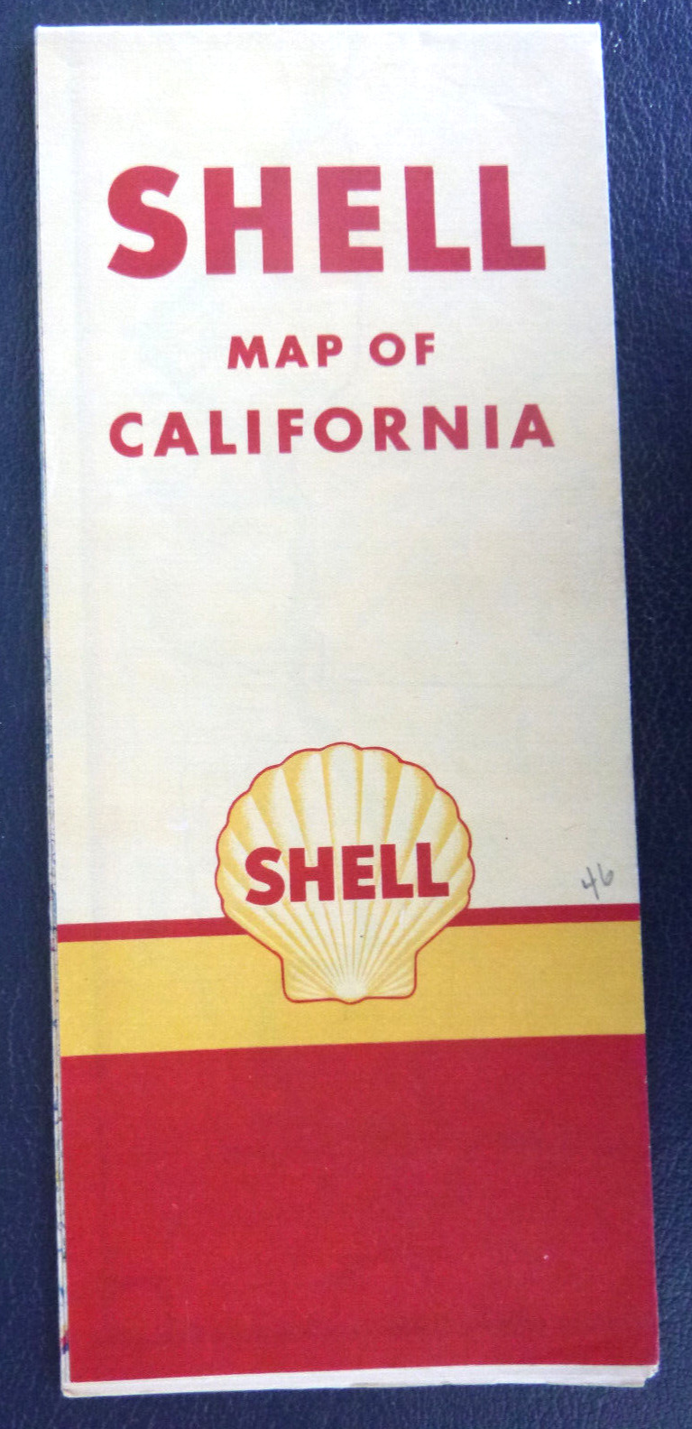 1946 California road  map Shell oil gas route 66
