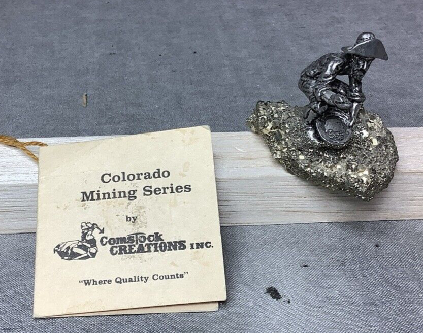Vintage 1987 Comstock Creations Pewter Collectible Prospector Miner Figure - 2