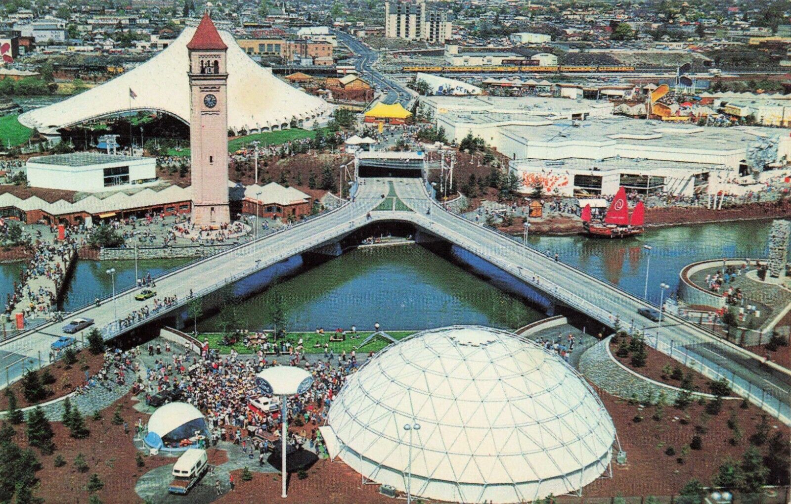 Postcard Expo 1974 World\'s Fair Ford Pavilion Spokane Washington USA Vintage