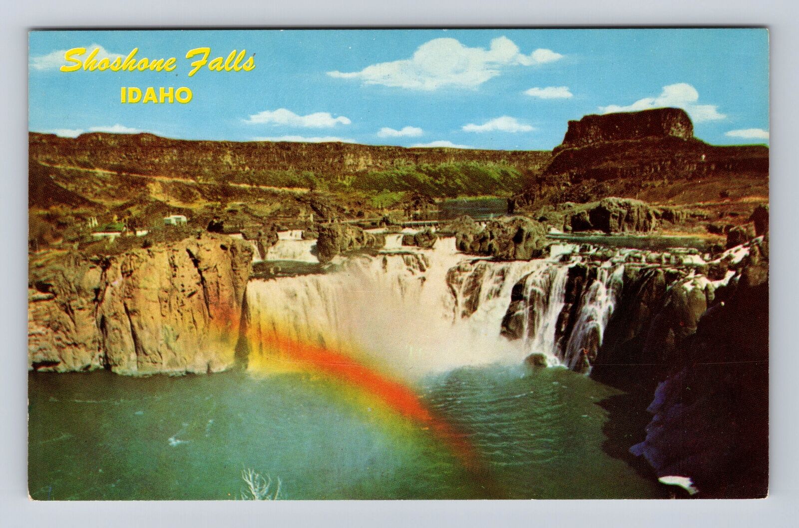 ID- Idaho, Aerial Shoshone Falls, Antique, Vintage Souvenir Postcard