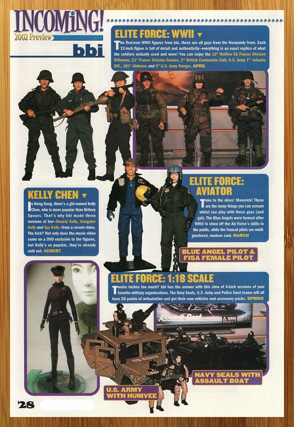 2002 Elite Force/Kelly Chen Figures Print Ad/Poster Military WWII Aviator Art