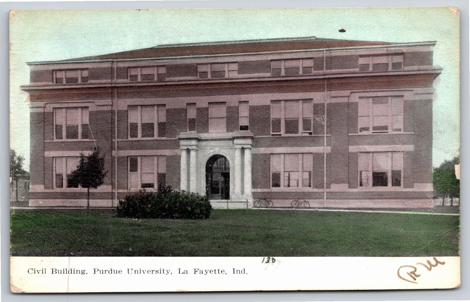 La Fayette Indiana~Exterior View Of Civil Bldg @ Purdue University~Vintage PC
